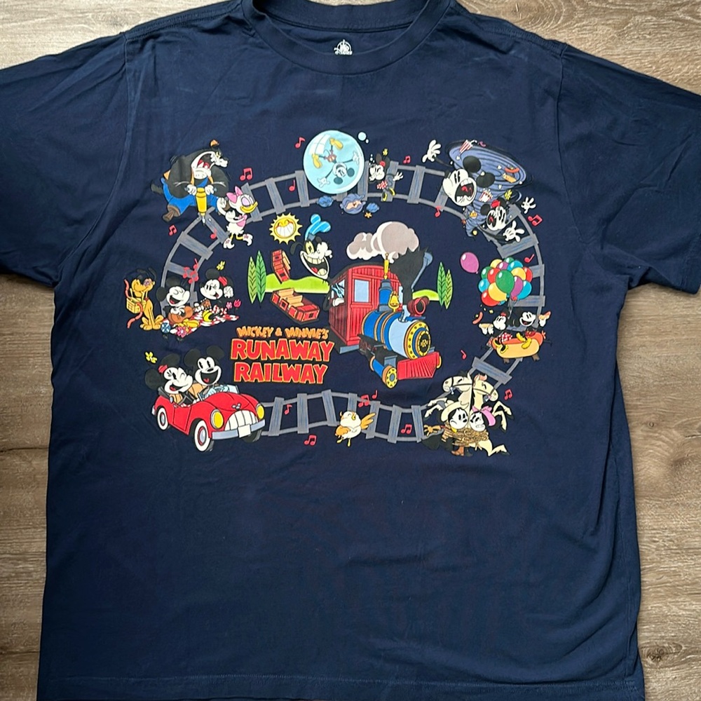 XL Disney Runaway Railway Blue T-shirt